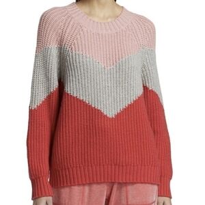 NWT Anthropologie Splendid Loveland Chevron Colorblock  chunky knit Sweater